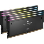 Corsair Dominator Titanium RGB DDR5 6600 MHz CL32 64 Gt minnesmodulpaket, svart