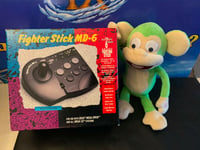 FIGHTER STICK MD-6 PAD ARCADE MANETTE SEGA MEGADRIVE MEGA CD PAL NEUF NEW SEALED