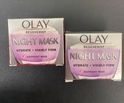 Olay Regenerist Night Face Mask| Visibly firm | 50ml | Pack of 2