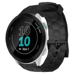 För Garmin Forerunner 55 20 mm fotbollsmönster i enfärgad watch Black