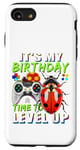 Coque pour iPhone SE (2020) / 7 / 8 It's My Birthday Ladybug Time to Level Up Jeu vidéo