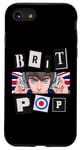 Coque pour iPhone SE (2020) / 7 / 8 Logo Britpop Fan de musique indie rock britannique des années 90