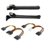 Black Cable Set Support de Kit de montage en métal XT-XITEN 2 baies 2.5 pouces à 3.5 pouces disque dur externe SSD avec câbles et vis d'alimentation de données SATA