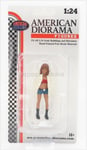 AMERICAN DIORAMA 24103 Figurines - Girl Hip Hop - 3 - Blanc Red Bleu - 1/24