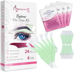 Beauty7 Wax Strips for Face, Eyebrow Shaper Pre-cut, 24pcs Waxing Strips with