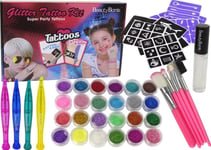 Leantoys For Kids Tattoo 24 Glitter Stencils