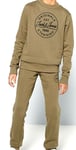 New Boys Jack & Jones Jormore Crew Neck Tracksuit Sweat Joggers Olive Size 8 Y