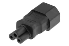 DELTACO DEL-1011 - stikadapter - IEC 60320 C5 til IEC 60320 C14