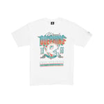 MIAMI DOLPHINS New Era Cap NFL T-Shirt surdimensionné avec imprimé imprimé d'équipe Vieilli Blanc Unisexe