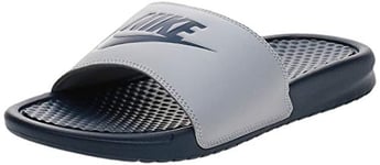 Nike Benassi Just Do It, Men's Sandal, Multicoloured (Wolf Grey/Midnight Navy 024), 10 UK (45 EU)