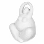 Gift Decor Figurine décorative Blanche Dolomite 14 x 18 x 11 cm (6 unités) Femme Yoga