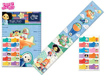 Paper Projects 01.70.36.001 Moon and Me Height Chart, Blue, 119cm x 21cm