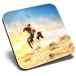 Square Single Coaster - Kazakh Golden Eagle Hunter Man  #13264