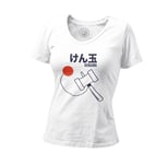 T-Shirt Femme Col V Kendama Bilboquet Japon Asie Culture Jouet