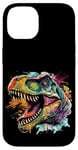 Coque pour iPhone 14 T Rex Pop Art, Dinosaure