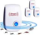 Répulsif Ultrason Anti-Rongeurs Insectes,4 Pack Ultrason Anti Moustique & Ultrason Souris Et Rats,Intérieur Répulsif Électronique Insectes Pour Souris,Rats Fourmis Araignées Moustiques.[W13]