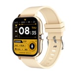 Montre Connect¿¿E Gt20 Pour Les Hommes Et Les Femmes",¿¿Cran Tactile,Moniteur D'activit¿¿ Physique,Bluetooth,Appels,Moniteur De Fr¿¿Quence Cardiaque,"Podom¿¿Tre - Type Golden Silicone