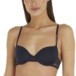 Tommy Hilfiger BH Lace Trim Balconette Bra Marine A 70 Dame