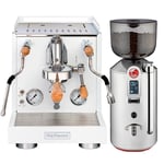 La Pavoni New Cellini Evolution Vit LPSCVW01NO Espressomaskin Inkl. La Pavoni Prosumer Chrome LPGGRI01EU Espressokvarn