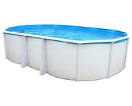 Piscine hors-sol acier Toi IBIZA COMPACT ovale 640X366X132cm filtre à sable 3,6m3/h