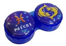Pisces Star Sign Zodiac Contact Lens Storage Soaking Case - L+R Marked - UK Made
