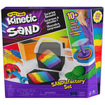 Kinetic Sand, Coffret Sandisfactory avec 907g de coloré et Noir, Comprenant Plus de 10 Outils, élaboré à partir de Sable Naturel, Sable de Jeu sensoriel pour Les Enfants à partir de 3ans