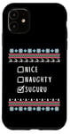 Coque pour iPhone 11 Gentil Coquin Noël Suguru Pull Moche