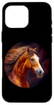 Coque pour iPhone 16 Pro Max Crinière gracieuse pour cheval de course Nature Force