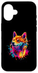 iPhone 16 Artistic Colorful Jack Russell Terrier Headphones Dog Jacky Case