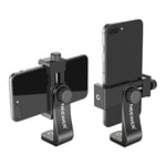 Neewer Vertical Smartphone Holder with 1/4 Inch Tripod Mount Adapter Clip Tripod Compatible with 13 Pro Max/12/11 Pro Max/X/XR, Galaxy S20+/S20, Huawei P40 Pro (Black)