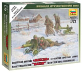 Soviet Machine Gun 1:72 Figurine Plastique Model Kit Zvezda