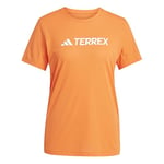 adidas Women's Terrex Multi Climacool Logo Tech T-Shirt, semi Impact Orange, L