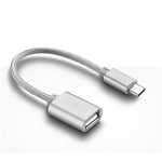 Adaptateur Type C/USB pour BLACKBERRY Key 2 Smartphone & MAC USB-C Clef Connecteur - ARGENT