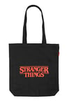 Grupo Erik - Tote Bag Noir Stranger Things | Tote Bag Coton 37 x 39 cm | Sac Fourre-Tout Reutilisable, Sac de Courses, Sac en Tissu, Tote Bag Plage, Sac Cabas