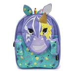 LES DÉGLINGOS Petit Sac à Dos 32cm Kiprokos le Zebre, Mixte, Violet, Enfant