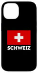 Coque pour iPhone 14 Switzerland Flag Schweiz Suisse Swiss White Red