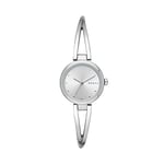 DKNY Montre pour femme Crosswalk, mouvement à trois aiguilles, boîtier en acier inoxydable argenté de 26 mm avec bracelet en acier inoxydable, NY2789