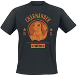 Pokemon: Collegiate Charmander Black (T-Shirt Unisex Tg.2Xl) T-Shirt NEW