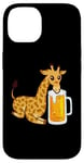 Coque pour iPhone 14 Girafe Bière amusante Amoureux de girafe – Girafe drôle