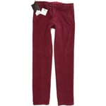 MMX Lynx Men Burgundy Skinny Slim Chino Stretch Trousers W32 L34 (52004)