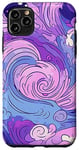 iPhone 11 Pro Max Swirl Purple Color Illustration Pattern Abstract Art Case