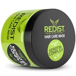 Masque de soin des cheveux à la kératine Redist 500 ml | Masque capillaire à la kératine| Traitement capillaire réparateur intensif | cheveux cassants-secs-stressés