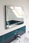 Large Mirror Single Edge Venetian Modern Bathroom Wall 2Ft2 X 1Ft10 69 X 58cm