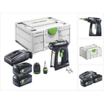 C 18-Basic Perceuse-visseuse sans fil 18 v 45 Nm Brushless + 2x batterie 5,0 Ah + chargeur + Systainer - Festool