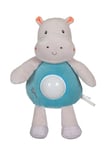 GIPSY TOYS – HIPPOPOTAME – VEILLEUSE – PELUCHE - GAMME « BAMBOO » - 26 CM S/CARTE – GRIS ET BLEU – 1er AGE