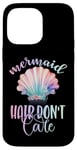 iPhone 14 Pro Max Black Mermaid Hair Dont Care,Rainbow Mermaid Hair Don't Care Case