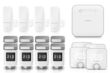 Bosch Smart Home Kit de Chauffage, 8X thermostats de radiateur II, 4X thermostats d'ambiance II, 4X Contacts de Porte/fenêtre II, 1x contrôleur II