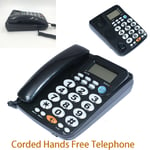 Landline Telephone Caller ID Wired Corded Big Button + Speaker Desk Telephone