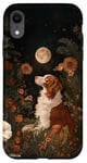 Coque pour iPhone XR Nova Scotia Toller Moon Flowers Cottagecore Chien Maman