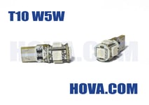 Huvudprodukter Lampor LED med 5st SMD Polaritetsoberoende T10 W5W Wedge Canbus 5000725